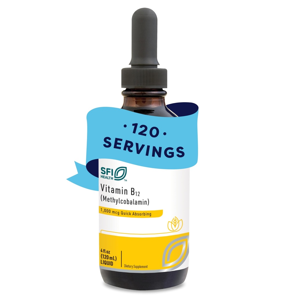 Klaire Labs 비타민 B12 액체 - Methylcobalamin B12 Drops - 우수한 흡수를 위해 공식화 - 건강한 Cognition & 능률적인 Nutrient 납품 - 채식주의자 (120의 서빙, 4 Fl Oz)