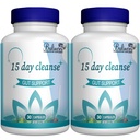 15 일 Cleanse, Gut 및 Colon 지원, 고급 15 일 Gut Cleanse Detox 여성 및 남성 Senna, Cascara Sagrada 및 Psyllium Husk, Non-GMO, 30 캡슐