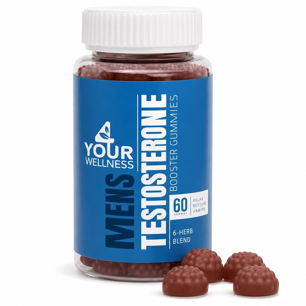 남성에 대 한 남성 호르몬 부스터 Gummies 보충, 근육 성장, stamina 및 성능 Tongkat Ali, Horny Goat Weed, Tribulus Terrestris, Fenugreek, & Maca (60 개)