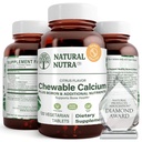 Bone 힘을 위한 자연적인 Nutra Chewable 칼슘 보충교재는, 근육 건강을 승진시킵니다, 도움 강화한 치아 건강, 지원 Nerve 건강 및 심장 혈관 건강, 뼈 힘, 120의 정제를 개량합니다