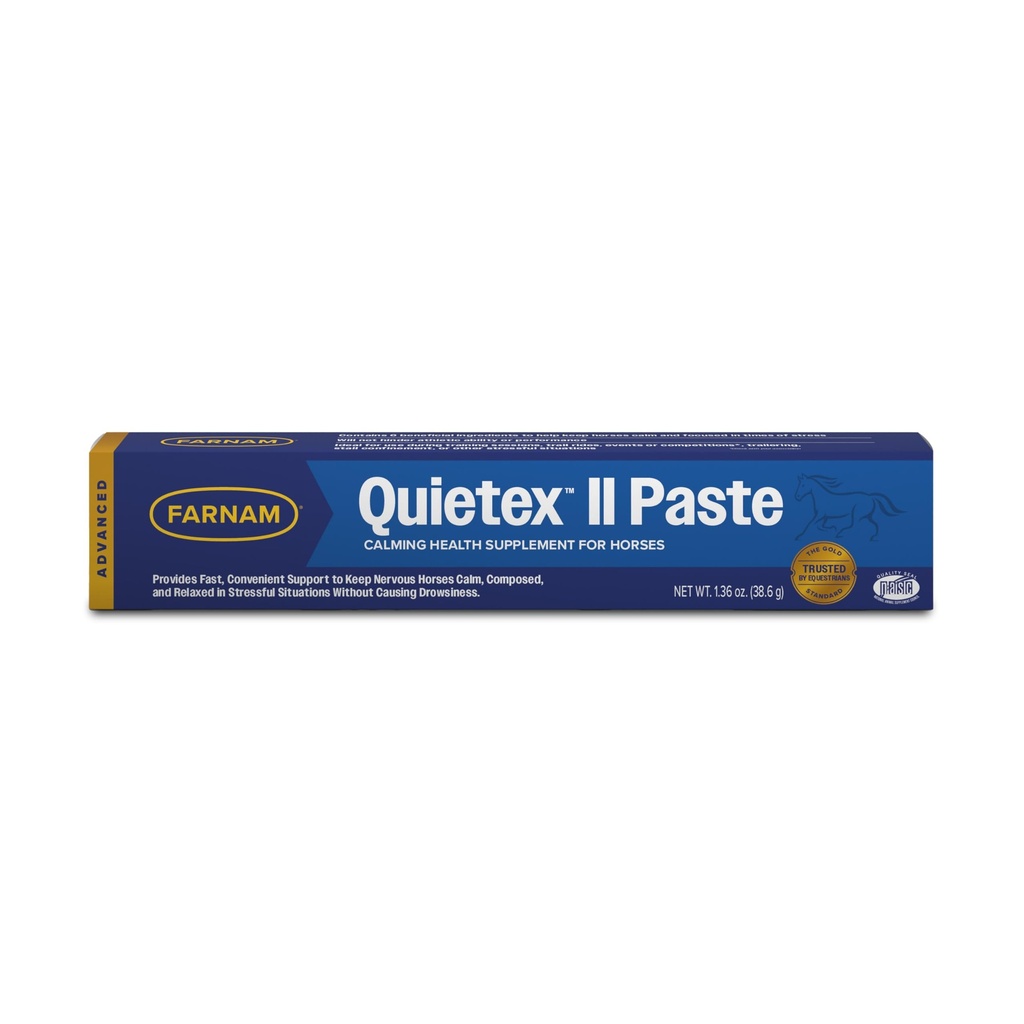 말을위한 Farnam Quietex II 말 Calming 보충 페이스트, 신경 행동을 관리하고 스트레스가 많은 상황에서 구성된 말을 유지, 32.5 ml 주사