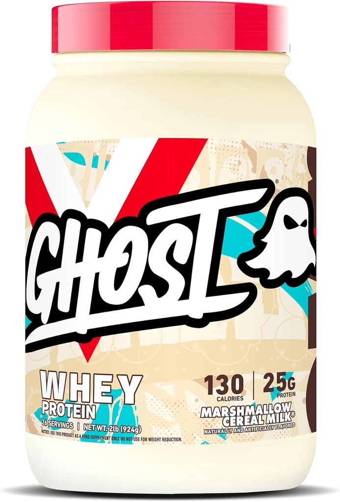 인기 있는 Whey Protein Powder, Marshmallow Cereal Milk - 2LB, 25G of Protein - Whey Protein Blend - ­Post Workout Fitness & Nutrition Shakes, 스무디, 베이킹 및 요리 - Soy & Gluten-Free