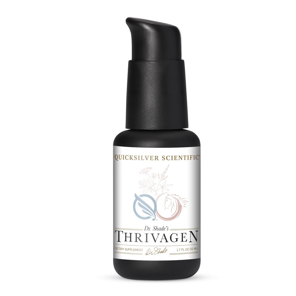 Quicksilver Scientific Thrivagen - 15 에너지, 호르몬 균형 및 Adrenal 지원 식물을 가진 여성 건강 보충교재 - Shatavari, Rhodiola & Maca 뿌리 (1.7oz/50ml)를 가진 Adaptogenic 허브