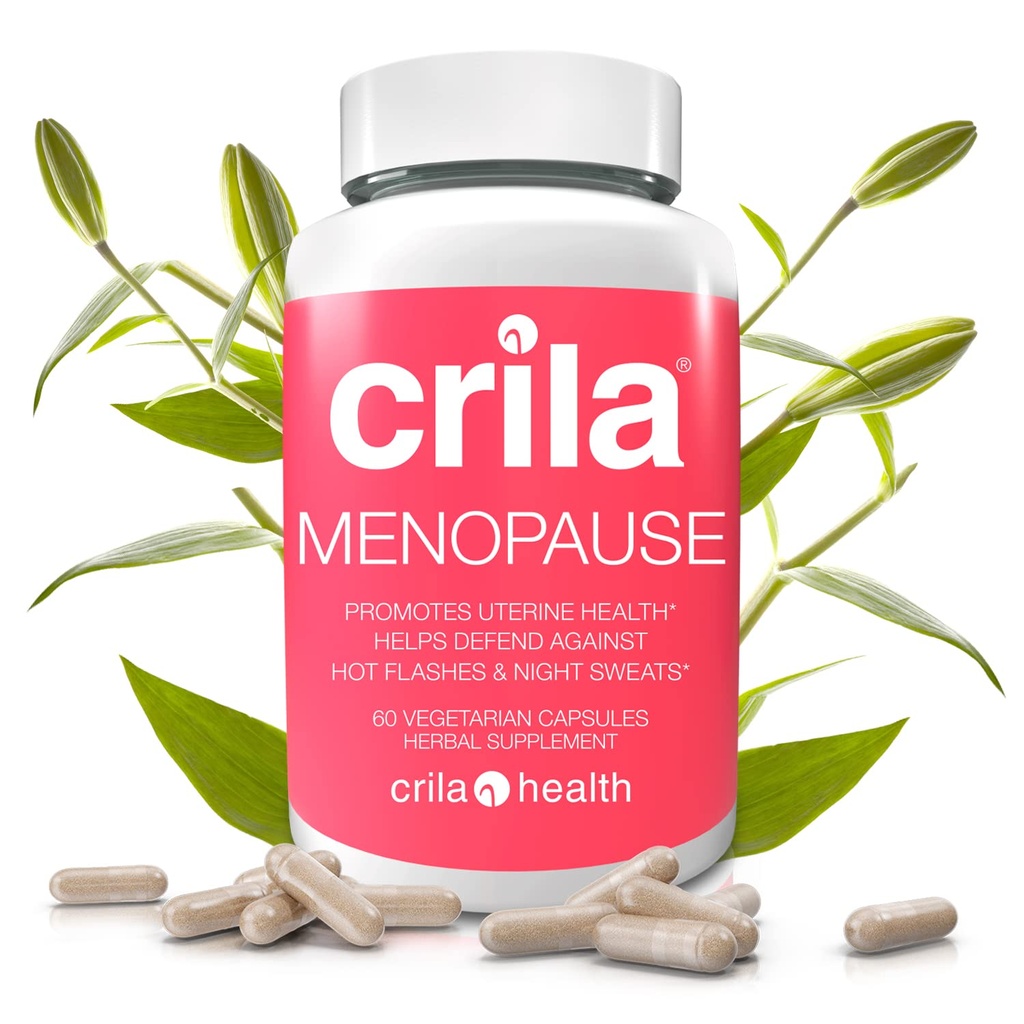 Crila Health Menopause는 여성을 위한 보충 교재 - 60 Ct. I 밤 땀 & 뜨거운 섬광은 에스트로겐, 자연적인 성분을 가진 여자를 위한 Menopause 기복, Moods 그네, 피로 & Bloating*를 감소시킵니다