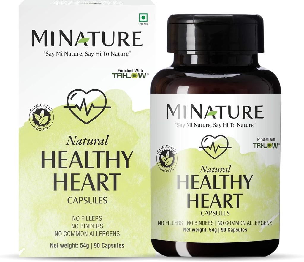 TRI-Low by mi Nature | 90 Veg Capsules | 45 Day Supply| 1000mg | TRI Low, Amla Extract, Garlic Extract, Arjuna Extract | 인디언 허브