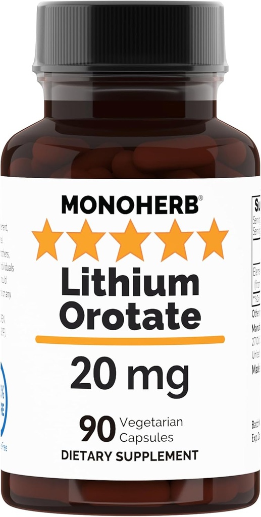 캡슐 당 성분 리튬의 리튬 Orotate 20 mg - 90 채식 캡슐