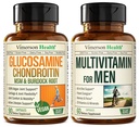 Vegan Glucosamine Chondroitin MSM 합동 지원 보충교재 & 남자를 위한 완전한 Multivitamin