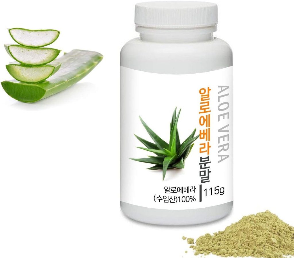 [Medicinal Herbal Powder] Prince Natural Aloe Vera Extract Powder 프린스 알로에베라 분말, 4.0oz / 115g (Aloe Vera / 알로에베라)