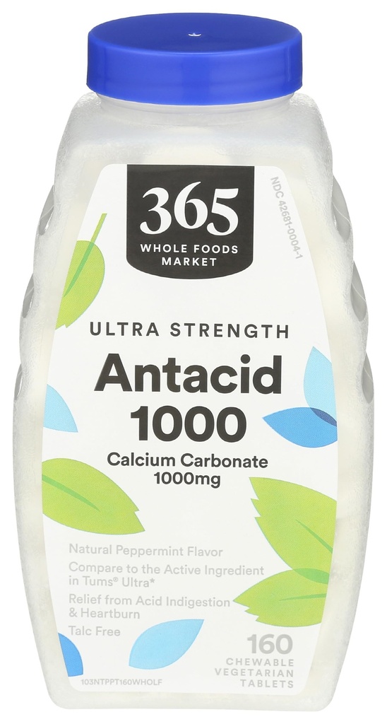 전체 식품 시장의 365 Ultra-Strength Peppermint Antacid, 160 CT