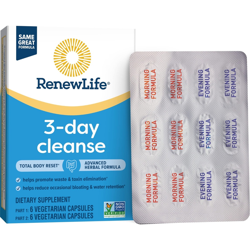 yhn 총 바디 리셋 성인 3-일 클렌징 보충, 1 12-Count 상자의 채식 캡슐의 갱신 생활 3-일 Cleanse 총 몸,12 조사
