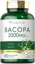 Carlyle Bacopa Monnieri 캡슐 | 180 캡슐 | 글루텐 무료 보충
