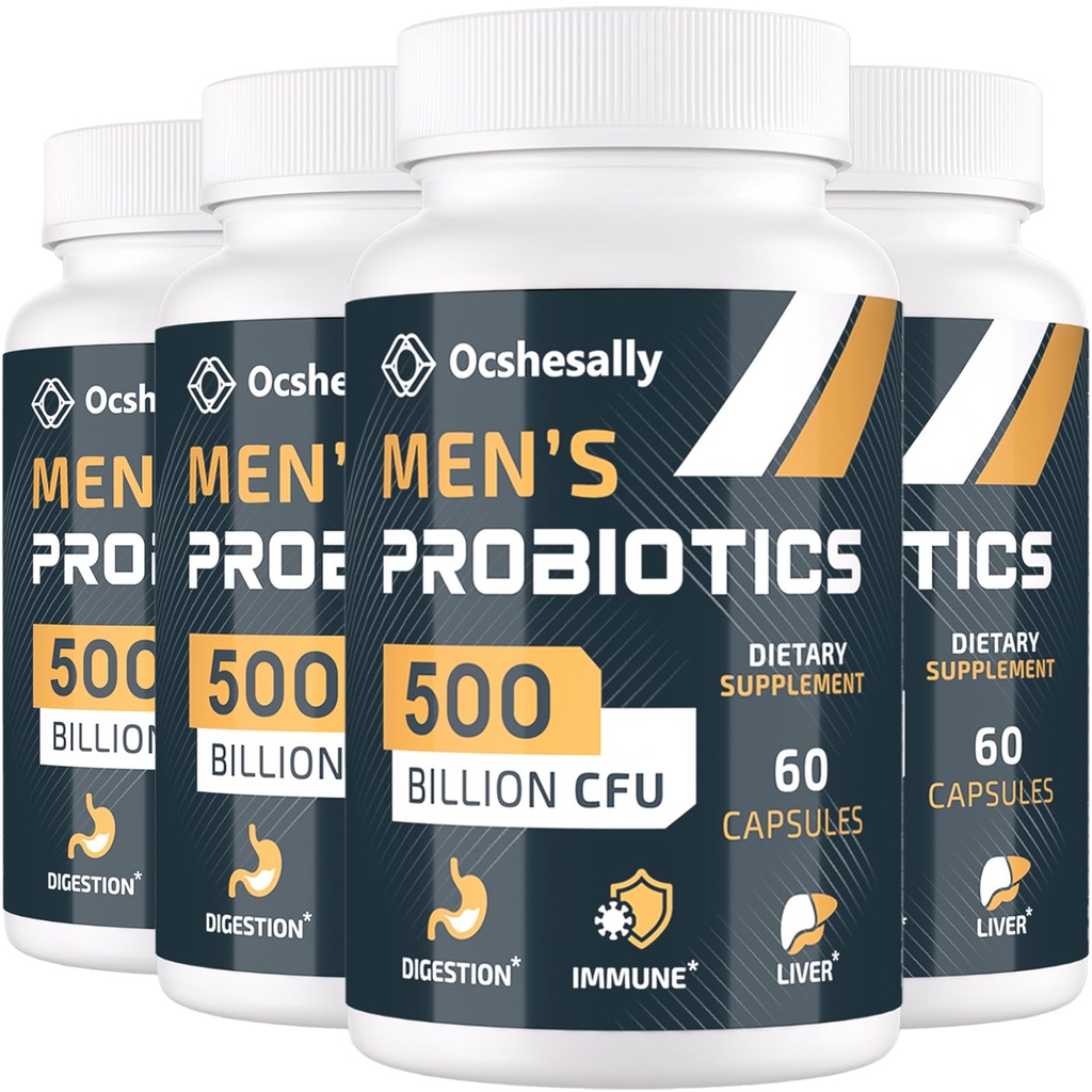 남성, 500 억 CFUs & 12 Strains Mens probiotic, Turmeric, Cranberry, Goji - 소화 건강, Gut, Immune & Bloating, Prostate & Urinary Tract 건강, 240 캡슐에 대한 Probiotics