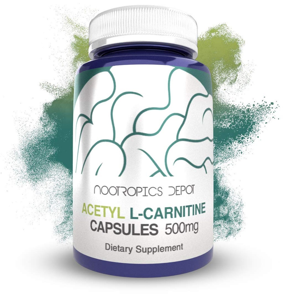 Nootropics Depot Acetyl L 카르니틴 캡슐 | 500mg | 90 Count | HCL Form | 에너지 보충 | 지원 Mitochondrial 기능 | ALCAR HCL