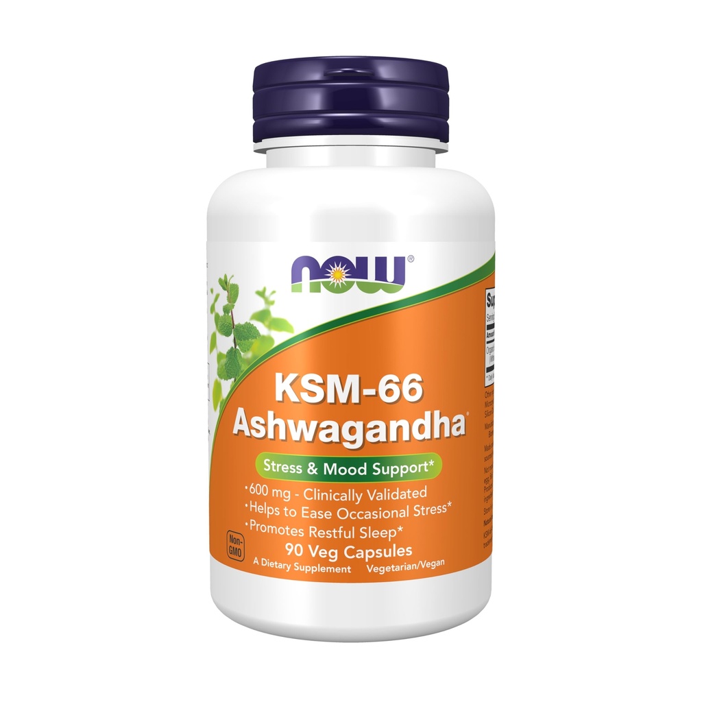 이제 보충제, KSM-66 Ashwagandha®, 스트레스 및 수면 지원, 90 Veg 캡슐