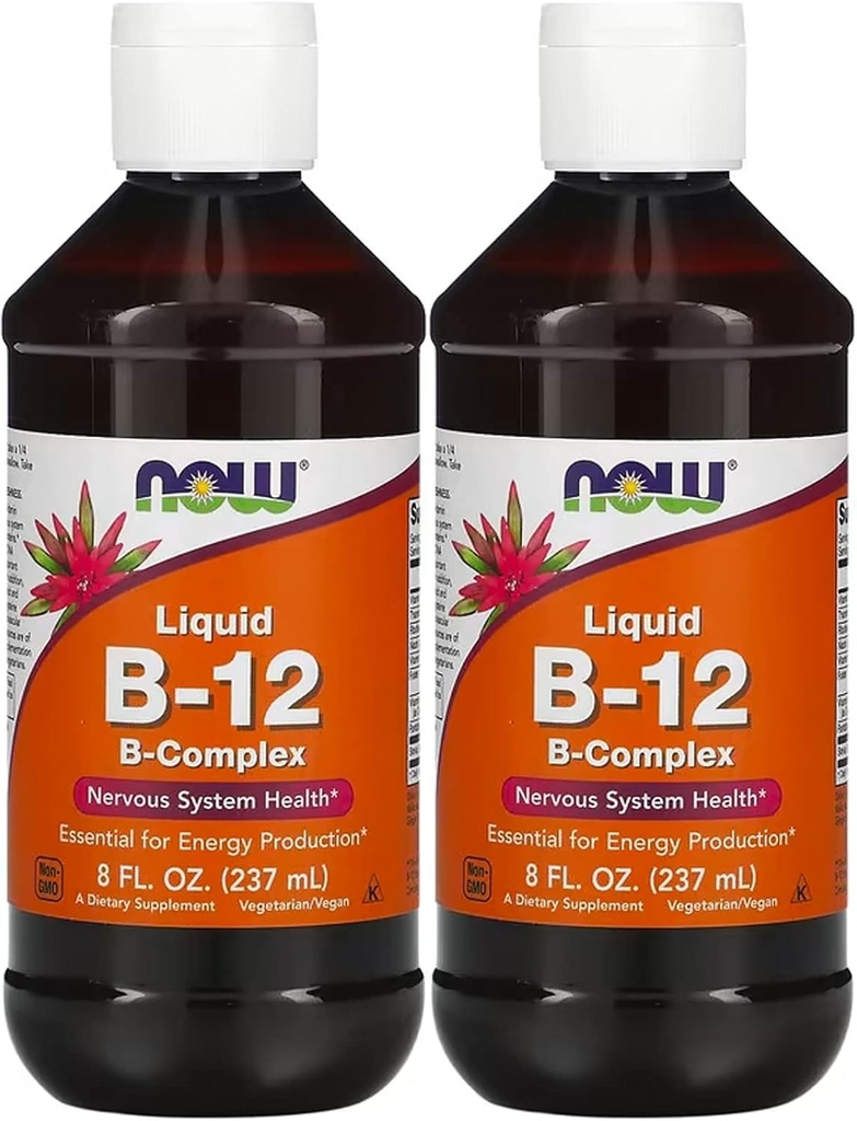 NOW 식품 비타민 B-12 액체, 8oz (팩 2)