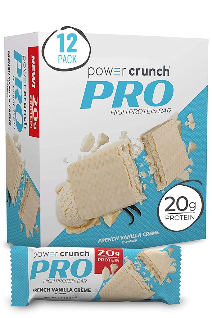 Power Crunch PRO, 프랑스 바닐라 크로메, 2 온스 (12 개)