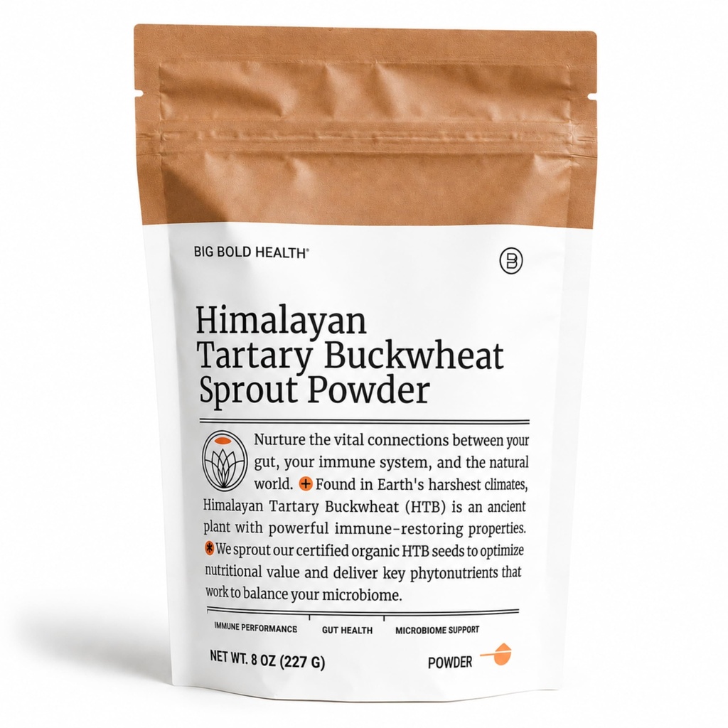 BIG BOLD HEALTH Himalayan Tartary Buckwheat Sprout 파우더 - 200x More Polyphenols, Prebiotic Fiber, Non-GMO, Gluten-Free, Grain-Free, 채식, 30 서빙을 가진 면역 지원 Superfood