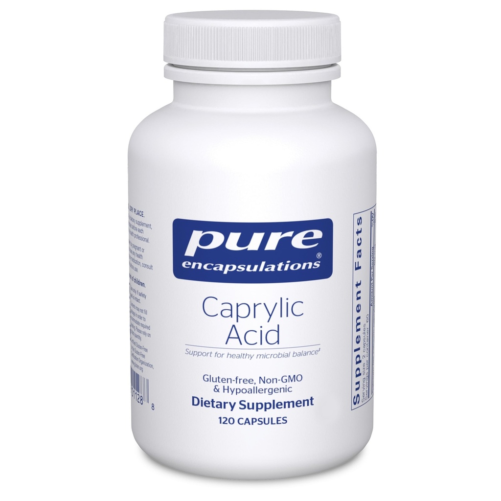 Pure Encapsulations Caprylic Acid | Gut 및 Digestive Health, GI Balance, 위장 지원 및 Intestinal Health * 120 캡슐에 대한 보충