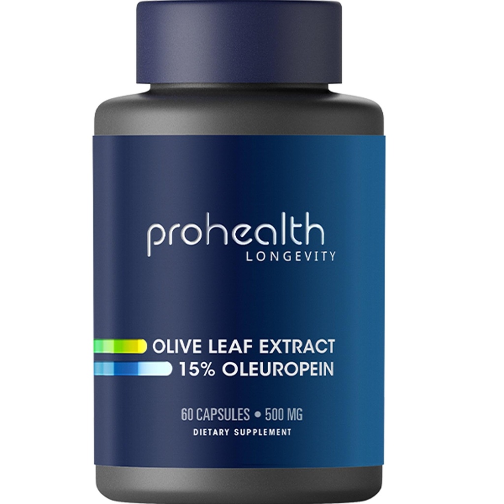 ProHealth 올리브 리프 추출물 (15% Oleuropein) (500 mg, 60 Veggie 캡슐)