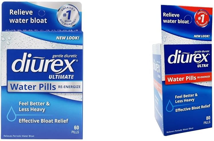Diurex 궁극적인 60 조사 & 매우 80 조사 물 알약 뭉치 - Prompt Bloat 기복을 위한 최대 힘 Diuretic