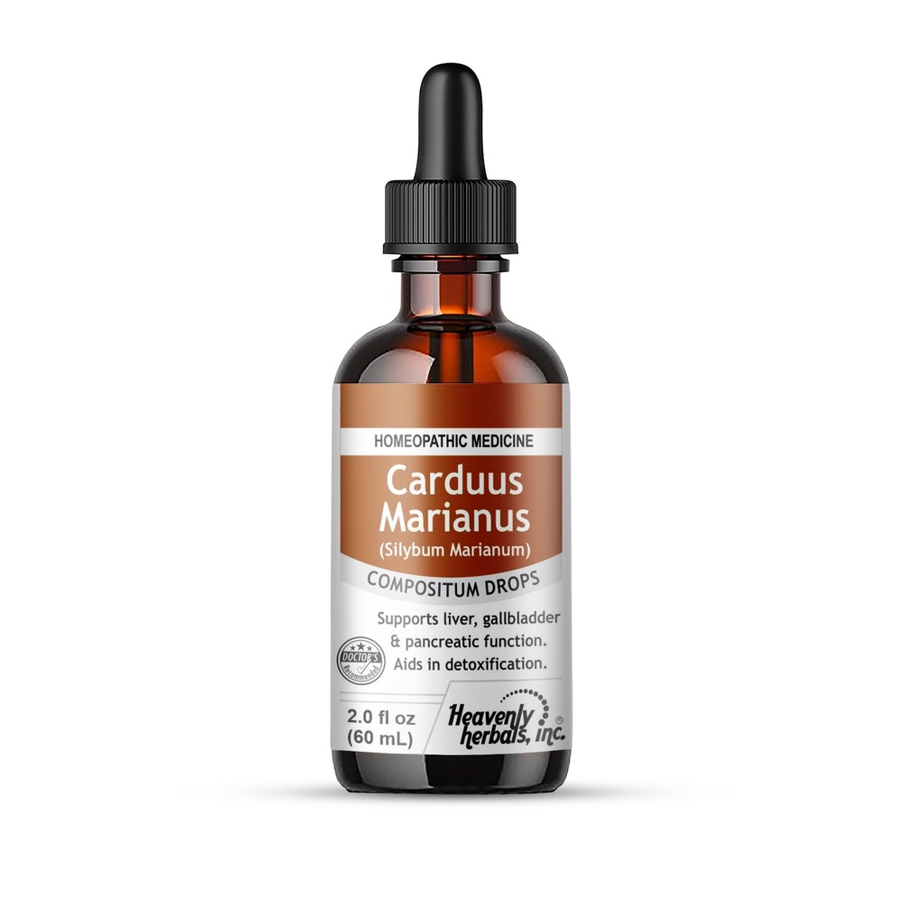 Heavenly Herbals, Inc. Carduus Marianus Compositum Homeopathic Drops, 지원 Liver, Gallbladder & Pancreatic 기능. 해독에 도움. 2.0 fl oz (알코올 무료)