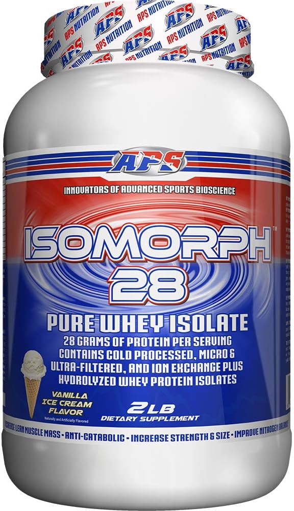 APS 영양 Isomorph 단백질 분말 보충교재 | Whey Protein Isolate | Ultra- Filtered | 28g Protein | 반라 아이스크림, 2 파운드 (팩 1)