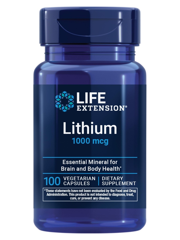 수명 연장 리튬, 1000 mcg – 리튬 오로 테이트 – Cognitive Function & Memory 유지 – 낮은 복용량 공식 – 비 GMO, 글루텐 프리, 채식 – 100 캡슐