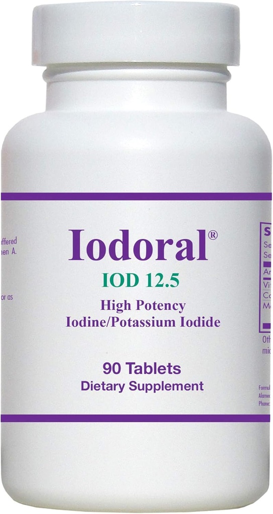 OPTIMOX Iodoral 높은 힘 Iodine 칼륨 Iodide Thyroid 지원 보충교재