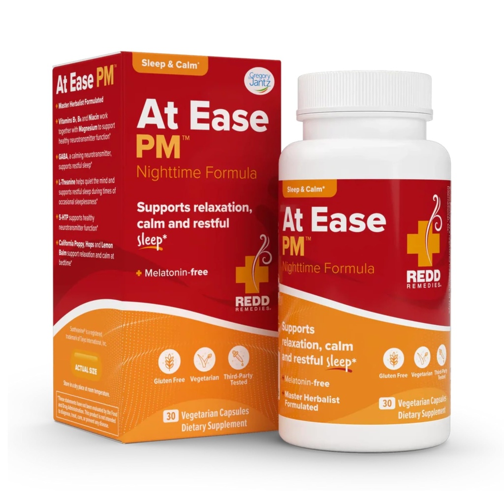 Ease PM, Natural Sleep Aid, Supports Relaxation, 30 채식 캡슐