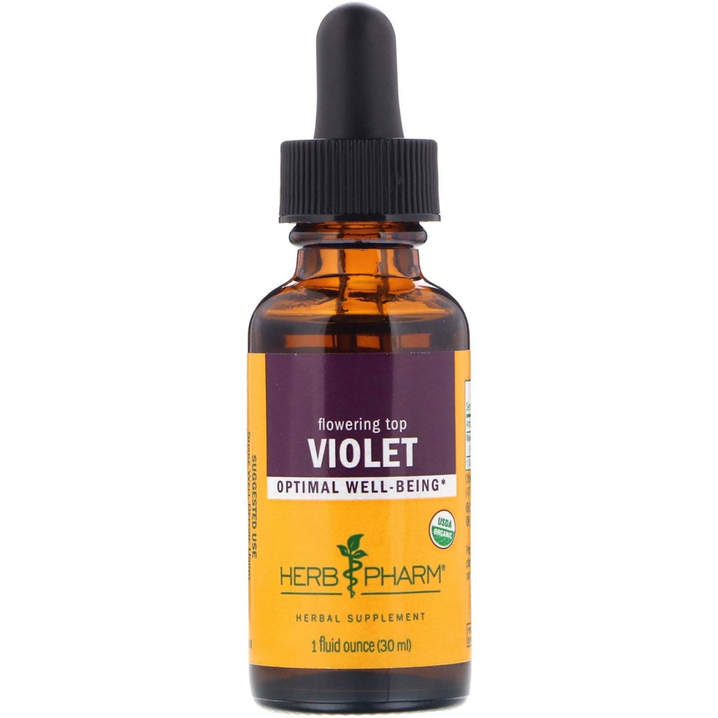 허브 Pharm 인증 유기농 Violet 액체 추출물, 1 Fl oz