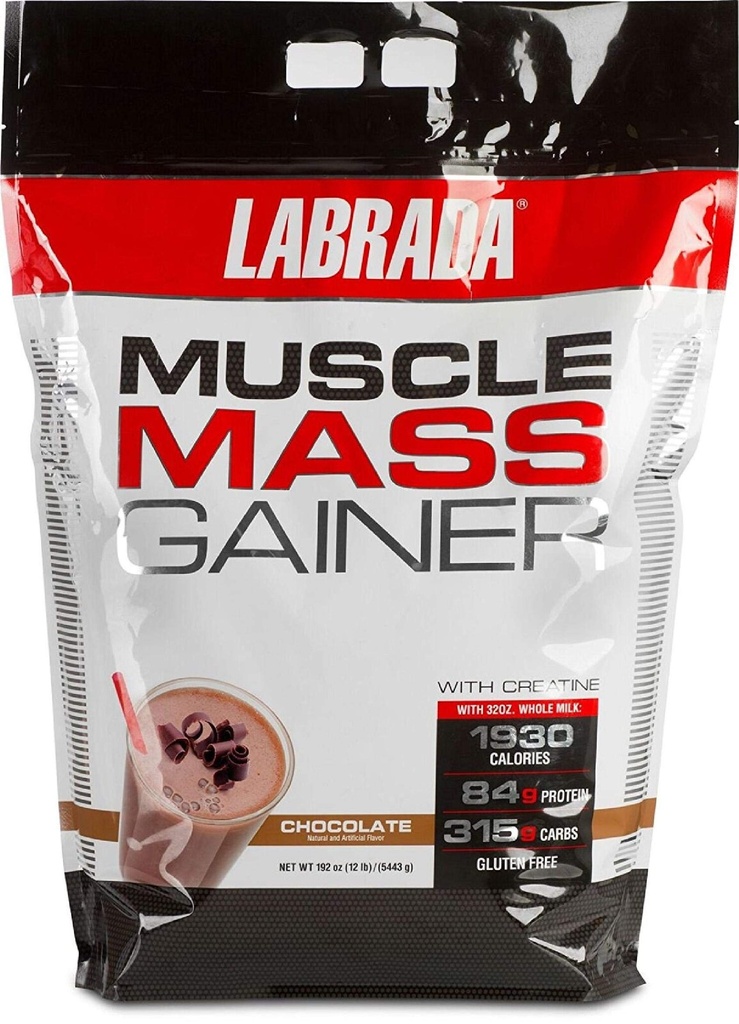 Labrada 영양 근육 질량 게인, 초콜렛, 12 파운드