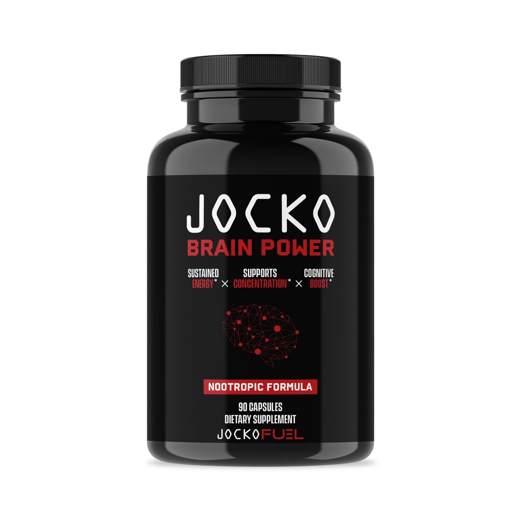 Jocko 연료 두뇌 힘 - 기억 & 초점 wiht L Theanine, L Carnitine 에너지 & 초점 보충교재 (90의 캡슐)를 위한 Nootropic 규정식 보충교재