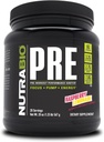 NutraBio PRE 운동 분말 - 오래된 공식 - 지속 에너지, 정신 초점, 내구력 - Beta Alanine, Creatine, Caffeine, Electrolytes - 20 서빙 - 라즈베리 레몬