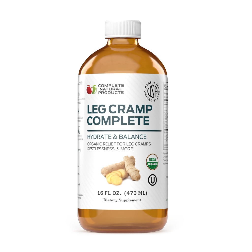 Leg Cramp Complete 16oz - 천연 액체 유기 아미시 근육, 발 & 다리 크림 Remedy Relief, 비타민, & 보충교재