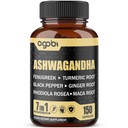 Ashwagandha 추출물 캡슐 7 초본 성분 8050 mg - 혼합 된 Fenugreek, Maca, Turmeric, Rhodiola, Ginger & Black Pepper - 수면, 정신, 면역 및 에너지 지원 - 5-Month 공급