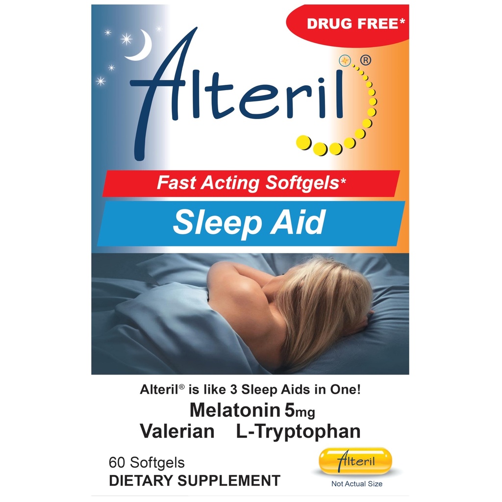 Alteril 자연적인 수면 원조 연약한 젤 60ct