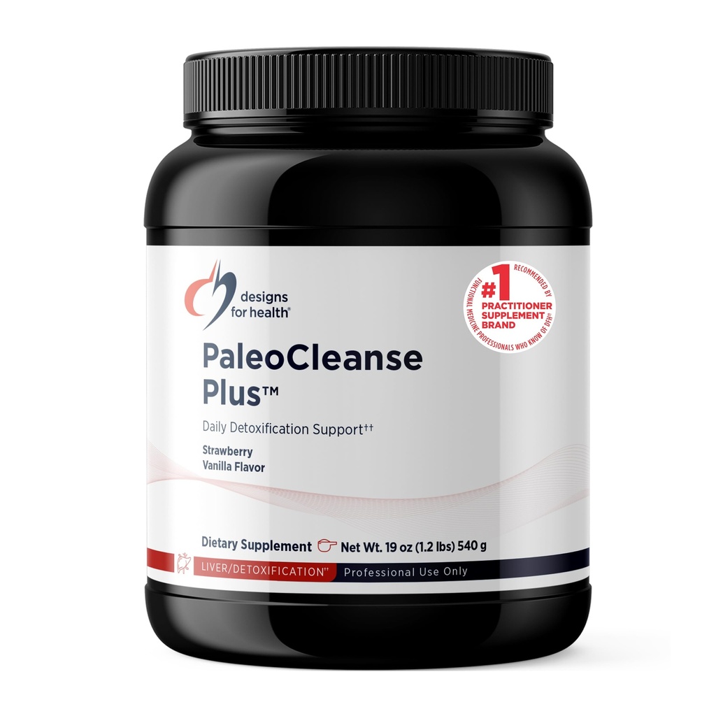건강 PaleoCleanse Plus 설계 - 18g Bone Broth Protein, Antioxidant Herbs, Vitamins + Minerals - Smoothie Shake Drink Mix, Strawberry-Vanilla Taste (15 서빙 / 540g)