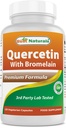 Bromelain Veggie 캡슐을 가진 제일 자연적인 Quercetin - Bromelain (2400 GDU/g), 120 조사의 Quercetin & 165 mg의 800mg