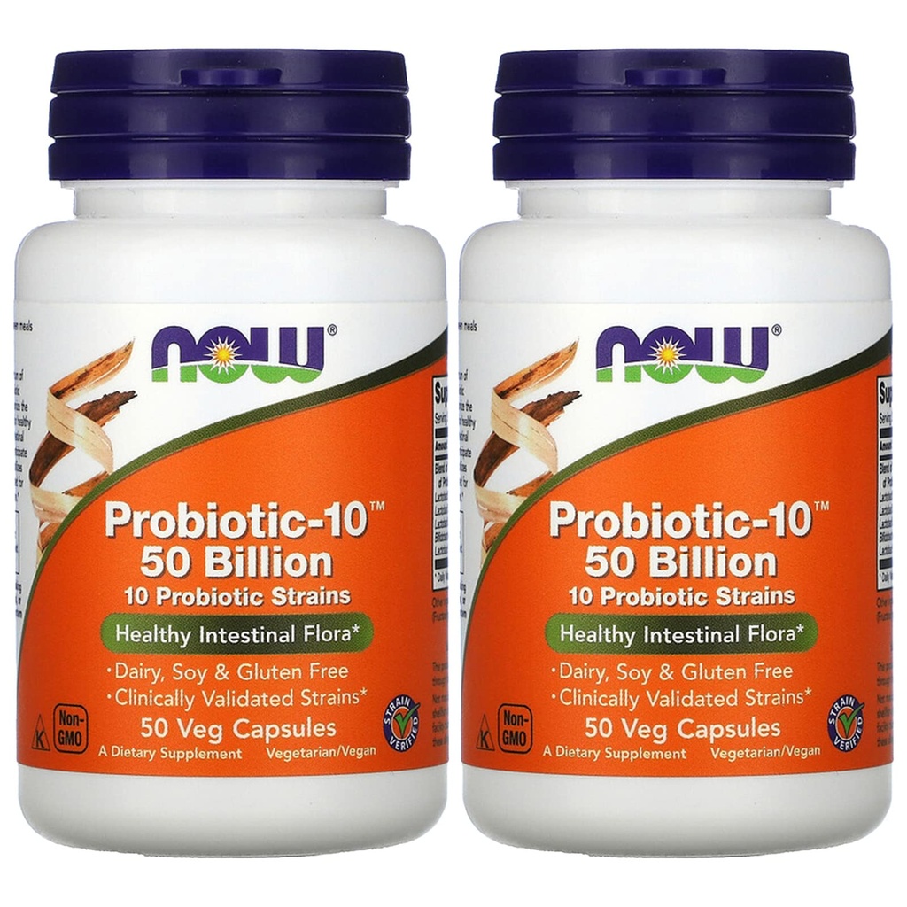 Probiotic10 50 억 - 이제 음식 - 50 - VegCap - (팩 2)
