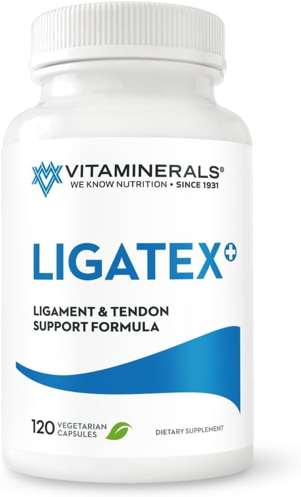 Vitaminerals® 18 Ligatex Plus|Ligament & Tendon Support* | 교원질 I(할랄) | 심황 | 망간 | 120 Veggie Cap