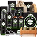 Beard Wash, Beard 컨디셔너, Beard Oil, Beard Balm, Brush, Comb, Scissors, Storage Bag, Men 아빠 남편 Boyfriend의 선물과 남성을위한 Beard Kit