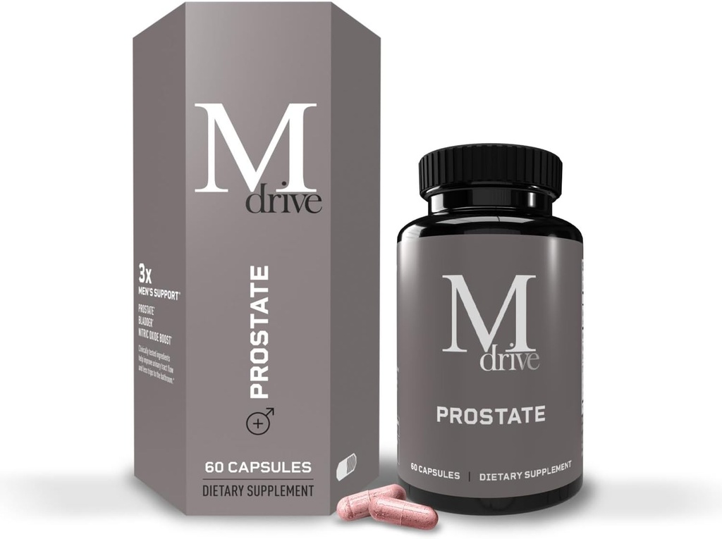 Mdrive 전립선 전립선 지원은 남자의 건강을 위해 보충을, 승진시킵니다 Urinary Tract 건강, 지원 정상 교류, 빈도 & 방광 빈, 흐르는 크랜베리 추출물, S7 N.O. 승압기, 60의 캡슐