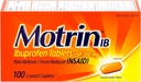 Motrin IB, Ibuprofen 200mg 정제, 고통 Reliever & 근육통, 두통, 허리 통증, 생리적인 주름 & Minor 관절염 고통, NSAID, 100 Ct를 위한 Fever 흡진기