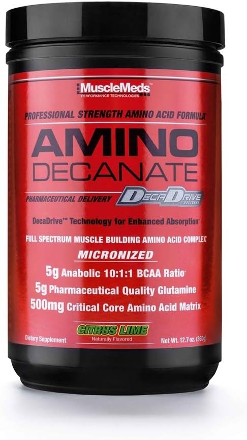 MuscleMeds - 아미노산, 전체 스펙트럼 근육 건물 아미노산 복합체 (수박, 13.3 oz)