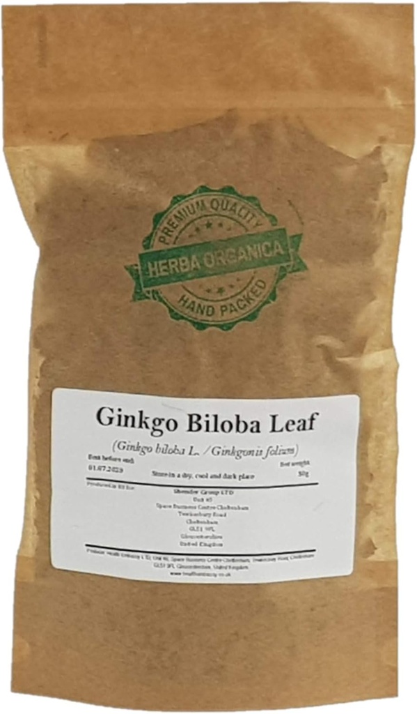 허브 유기농 은행나무 Biloba 잎 - 은행나무 Biloba L - 초본 차 (50g)