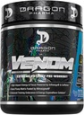 DRAGON PHARMA Venom Extreme Potency Pre-Workout, Laser Sharp Focus + Energy, Intense Performance, 향상된 Vasodilation 및 Endurance (40 서빙, 블루 라즈베리)에 대한 입증 된 성분