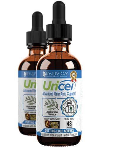 Uricel - 고급 Uric 산 지원 및 세척 보충 - 더 나은 흡수를위한 액체 배달 - Tart Cherry, Chanca Piedra, Celery Seed, Turmeric & More!