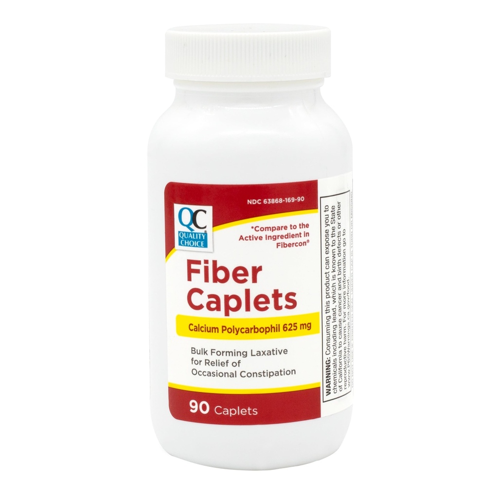Quality Choice Fiber Therapy Caplets, 가스 및 Bloating없이 안전하고 편안한 변비 완화, 90 캡슐 병의 Bowel Irregularity 용 Insolubale 섬유