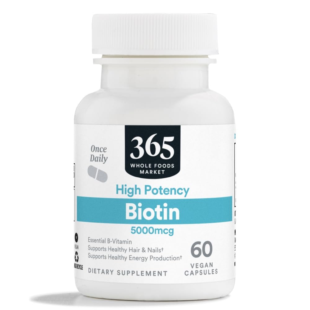 전체적인 음식 시장, 높 순수성 Biotin 5000mcg, 채식주의자, 60 조사에 의하여 365