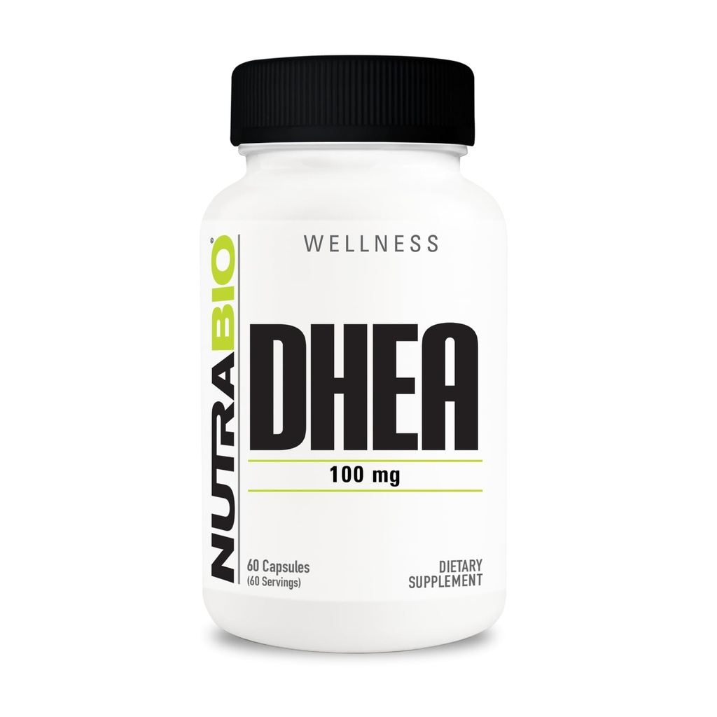 NutraBio DHEA 보충교재 - 남자와 여자 DHEA (100 mg) 60의 캡슐을 위해